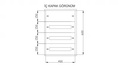 45’Lİ SİGORTA DAĞITIM PANOSU 40x60x15