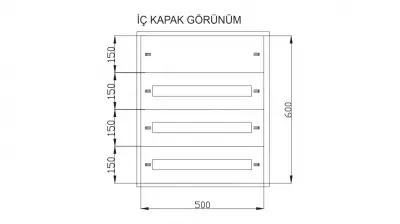 60’Lİ SİGORTA DAĞITIM PANOSU 50x60x15