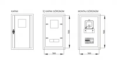 TRİFAZE SAYAÇ + GRUP SİGORTA + KAÇAK AKIM