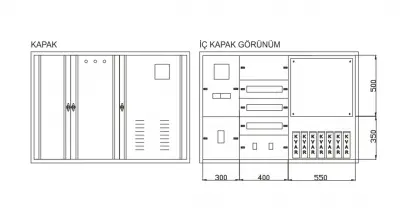 TRİFAZE SAYAÇ + AKIM TRAFOSU + TMŞ + 36 ADET SİGORTA + KOMP.