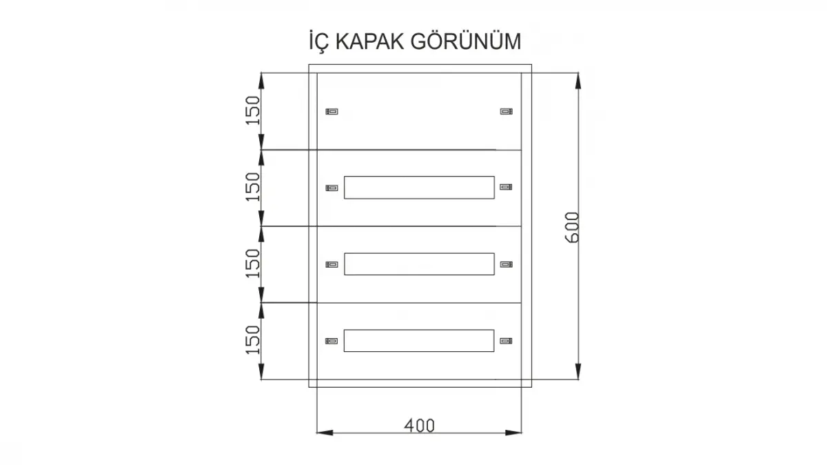 45’Lİ SİGORTA DAĞITIM PANOSU 40x60x15