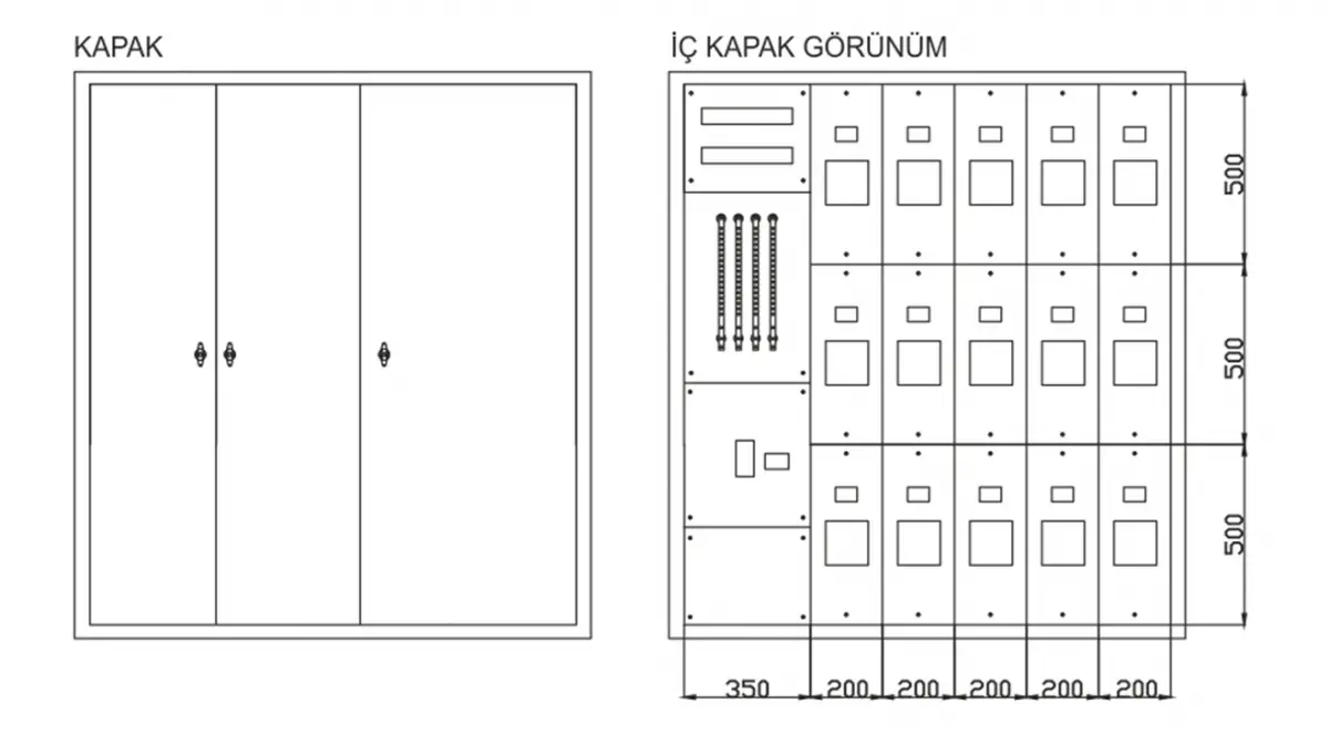SIVA ALTI - ÜSTÜ 3 SIRA SAYAÇ PANOLARI
