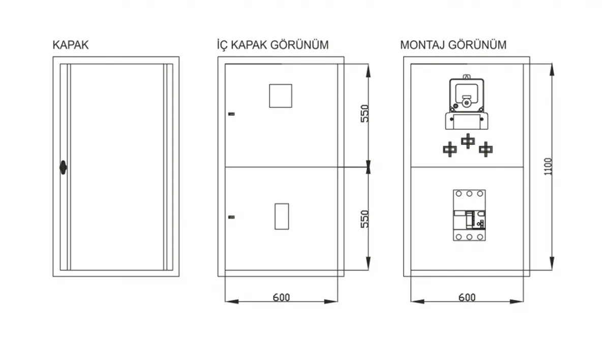 TRİFAZE SAYAÇ + AKIM TRAFOSU + TMŞ