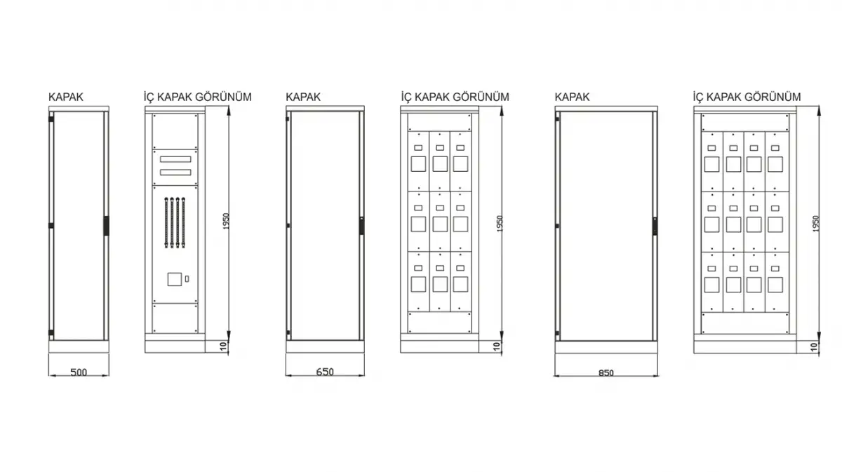 DİKİLİ TİP TRİFAZE SAYAÇ PANOLARI
